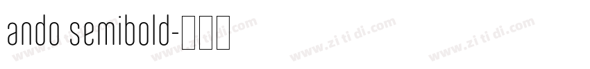 ando semibold字体转换